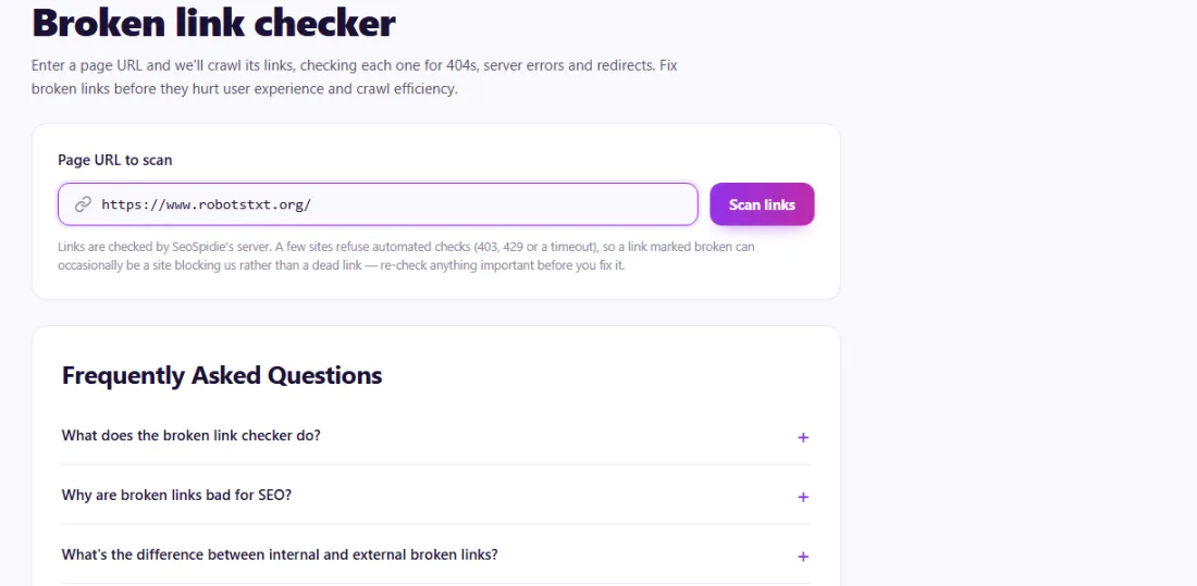 Step 1: Enter the page you want to check.