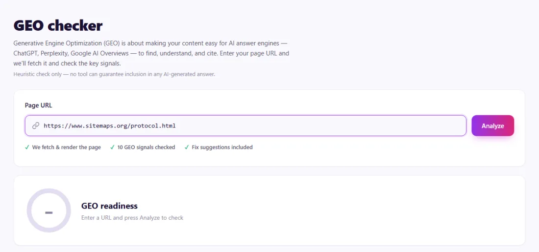 Step 1: Enter the page you want to check.
